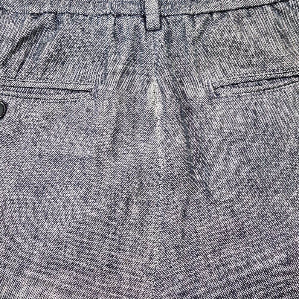 Banana Republic Mason Athletic Tapered Pants Men's 33x30 Linen Blend Gray Chino - Picture 6 of 8